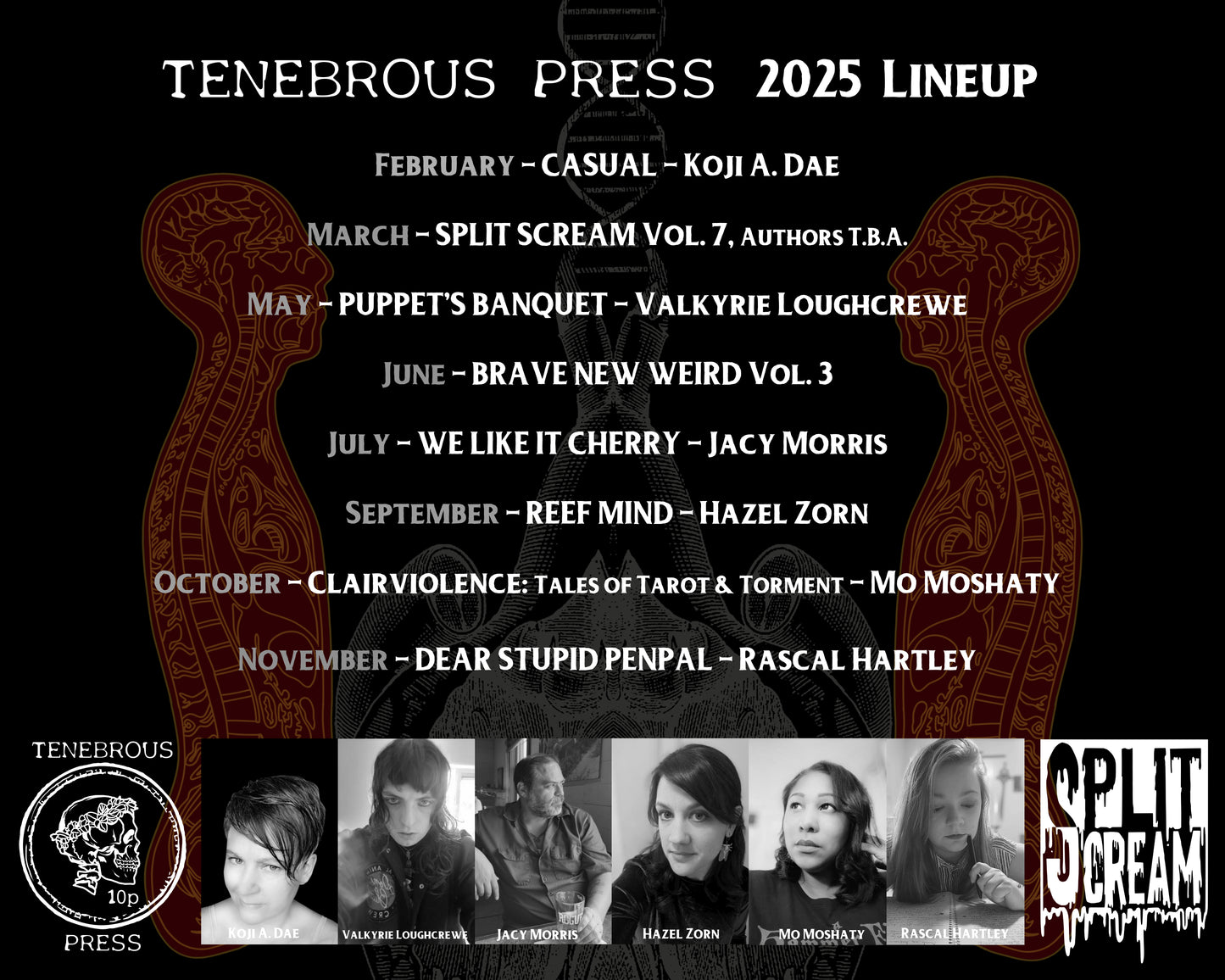 2025 TENEBROUS BOOK CLUB - U.S. Customers (print + ebook) - NO ADDITIONAL SHIPPING CHARGES